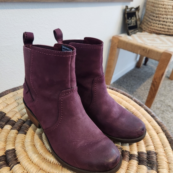 Teva Anaya Bootie Chelsea Boots - Waterproof Suede Leather Purple 💜 - Picture 6 of 11